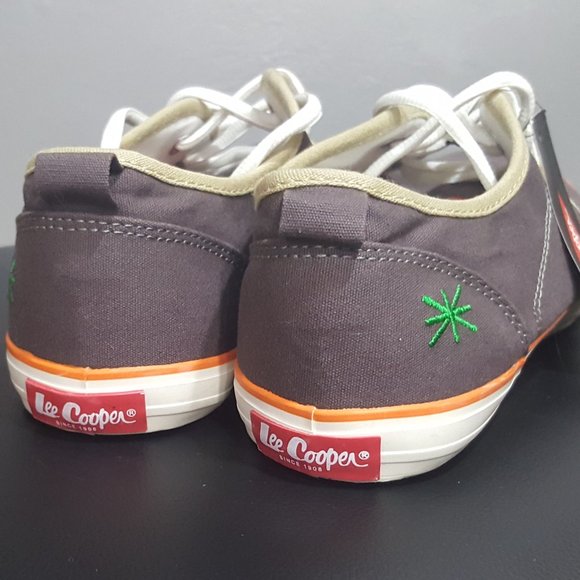 lee cooper canvas hi top shoes mens